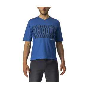CASTELLI Cyklistický dres s krátkým rukávem - TRAIL TECH - modrá 2XL