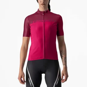 CASTELLI Cyklistický dres s krátkým rukávem - VELOCISSIMA LADY - červená/růžová M