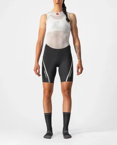 CASTELLI Cyklistické kalhoty krátké bez laclu - VELOCISSIMA 3 LADY - černá/stříbrná XS