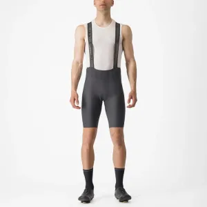CASTELLI Cyklistické kalhoty krátké s laclem - ESPRESSO - šedá L #5952173