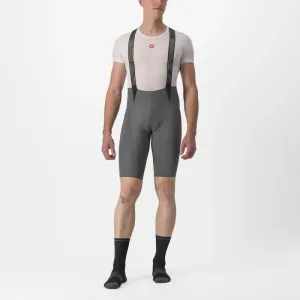 CASTELLI Cyklistické kalhoty krátké s laclem - FREE AERO RC - šedá #4905557