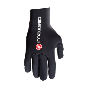 CASTELLI Cyklistické rukavice dlouhoprsté - DILUVIO C - černá/červená 2XL
