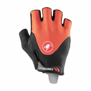 Castelli Pánské cyklistické rukavice Arenberg Gel 2 Glove Fiery Red/Black černá/tmavě červená XL