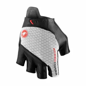 CASTELLI Cyklistické rukavice krátkoprsté - ROSSO CORSA PRO V - bílá XL