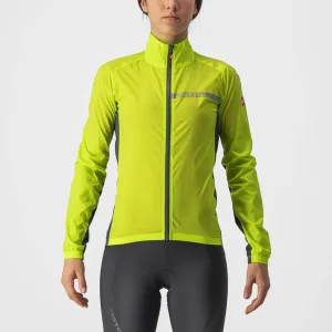 CASTELLI Cyklistická větruodolná bunda - SQUADRA STRECH LADY - žlutá XL #2519745