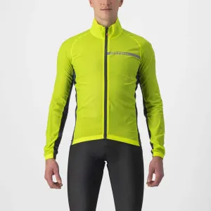 Castelli větrovka Squadra Stretch Jacket Electric Lime/Dark Gray žlutá L