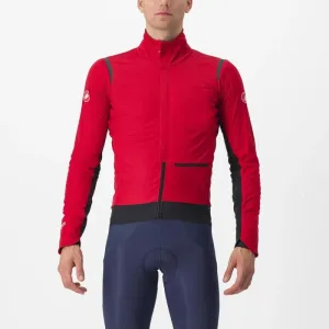 CASTELLI Cyklistická zateplená bunda - ALPHA DOPPIO RoS - červená