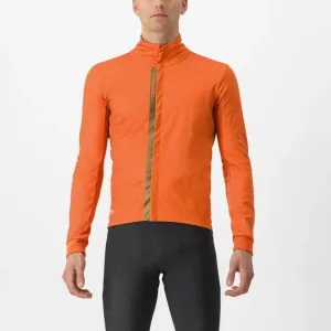 CASTELLI Cyklistická zateplená bunda - ENTRATA - oranžová 3XL