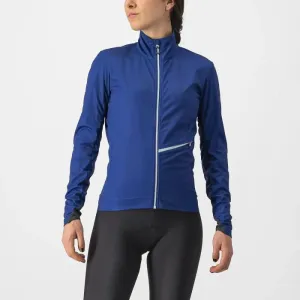 CASTELLI Cyklistická zateplená bunda - GO W - modrá #5320351