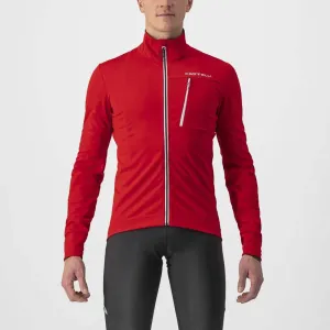 CASTELLI Cyklistická zateplená bunda - GO WINTER - černá/červená XL