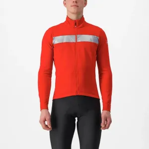 CASTELLI Cyklistická zateplená bunda - RADOPPIA 3 - červená XL