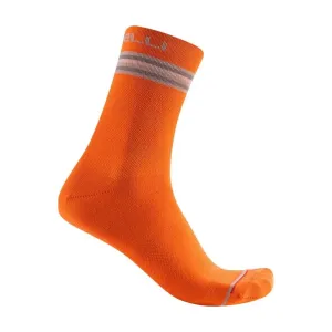 CASTELLI Cyklistické ponožky klasické - GO W 15 - oranžová #4905313