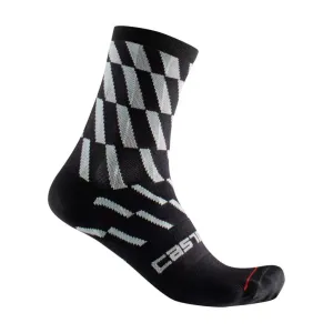 CASTELLI Cyklistické ponožky klasické - PENDIO 12 - černá/světle modrá #4905318
