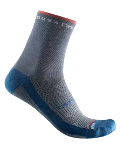 CASTELLI Cyklistické ponožky klasické - ROSSO CORSA 11 LADY - modrá L-XL