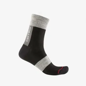CASTELLI Cyklistické ponožky klasické - VELOCISSIMA THERMAL - černá S-M