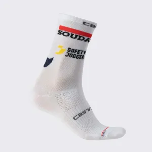 CASTELLI Cyklistické ponožky klasické - SOUDAL QUICK-STEP 23 - bílá L-XL #3912201