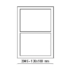 Samolepicí etikety 180 x 130 mm, 2 etikety, A4, 100 listů
