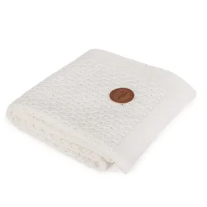 CEBA deka pletená v dárkovém balení krémové barvy, 90 × 90 cm