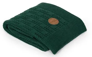 CEBA deka pletená v dárkovém balení Rybí kost Emerald, 90 × 90 cm
