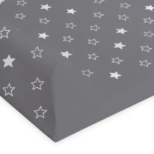 CEBA - Podložka přebalovací 2-hranná s pevnou deskou (50x80) Comfort Hvězdy světle šedá