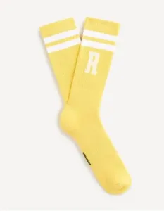 Sportovní fleecové ponožky Žlutá O