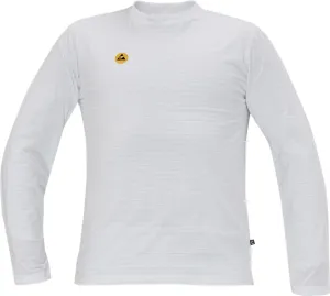 Cerva Antistatické tričko s dlouhým rukávem NOYO ESD - Bílá | L