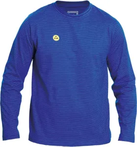 Cerva Antistatické tričko s dlouhým rukávem NOYO ESD - Královská modrá | L