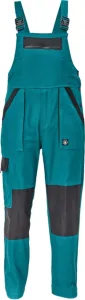 Cerva MAX NEO Kalhoty pracovní s laclem zelená/černá 64