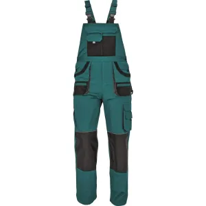 Cerva Pánské pracovní kalhoty s laclem FF HANS - Zelená / antracit | 50