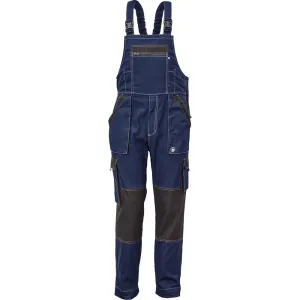Cerva Pánské pracovní kalhoty s laclem MAX SUMMER - Tmavě modrá / antracit | 54