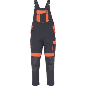 Červa MAX VIVO Pracovní kalhoty s laclem černo / oranžové 03530043C1062 #4639955