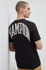 Bavlněné tričko Champion černá barva, s potiskem #4998418