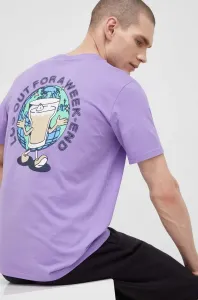 Bavlněné tričko Champion fialová barva #4957709
