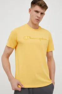 Bavlněné tričko Champion oranžová barva