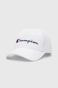 Bavlněná baseballová čepice Champion bílá barva, s aplikací #4940840