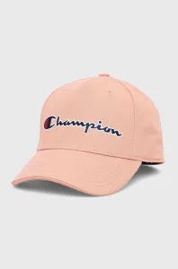 Bavlněná čepice Champion 805550. růžová barva, s aplikací