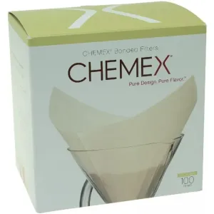 Chemex filtry čtvercové 6/8/10 šálků nebílené 100 ks