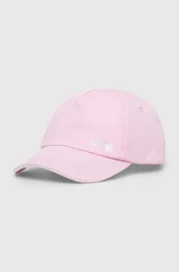 Bavlněná baseballová čepice Chiara Ferragni růžová barva