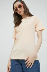Bavlněné tričko Chiara Ferragni oranžová barva