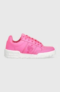 Kožené sneakers boty Chiara Ferragni CF3109_037 růžová barva, CF1 LOW #5055610
