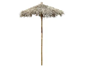 Bambusový slunečník se střechou z listů Parasol Bamboo - ∅ 160*240 cm 40019300 (40193-00)