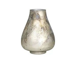 Mocca antik skleněná dekorační váza / svícen Vissia - Ø 20*26 cm 74026820