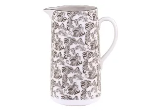 Mocca porcelánový džbán s ornamenty Arés Mocca - 15*9*20cm / 1100ml 61076420