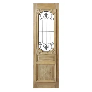 Hnědočerný antik dekorativní panel na postavení Sutt French - 56*5*165 cm 41072900