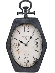 Černé antik nástěnné hodiny Grand Hotel – 23*6,5*40 / 1*AA 64057924 (64579-24)