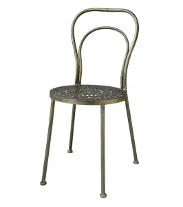 Mosazná antik kovová židle Hilla - 41*41*92 cm 40037213 (40372-13)