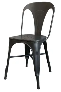 Černá antik kovová židle Factory Chair - 37*36*86cm 41037124 (41371-24)