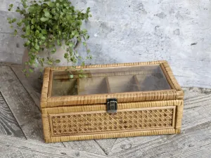 Ratanový box s bambusovým výpletem French - 36*21*13cm 41056100 (41561-00)
