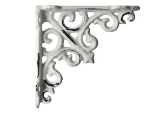 Krémová litinová konzole s ornamentem - 10*3,5*10cm 64047019 (64470-19)