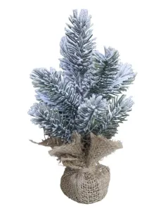 Zasněžený vánoční stromek v jutě Fleur Fir Snow - 20cm 39048300 (39483-00)